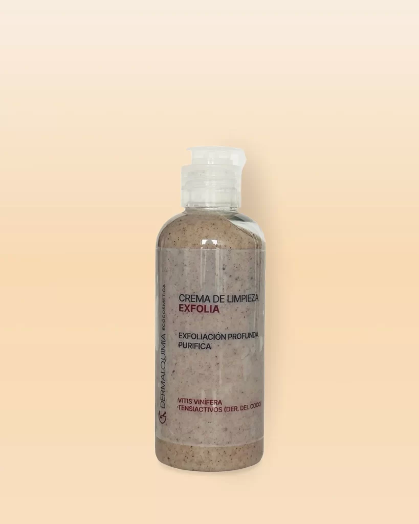 Crema de limpieza exfoliante para el cuidado facial