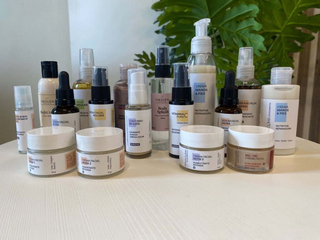Cremas, sérums y lociones para el cuidado de la piel